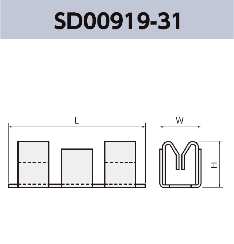 シールドクリップ SD00919-31 基板実装用 適合板厚 0.3~0.5 mm SMT 表面実装 RoHS指令対応品