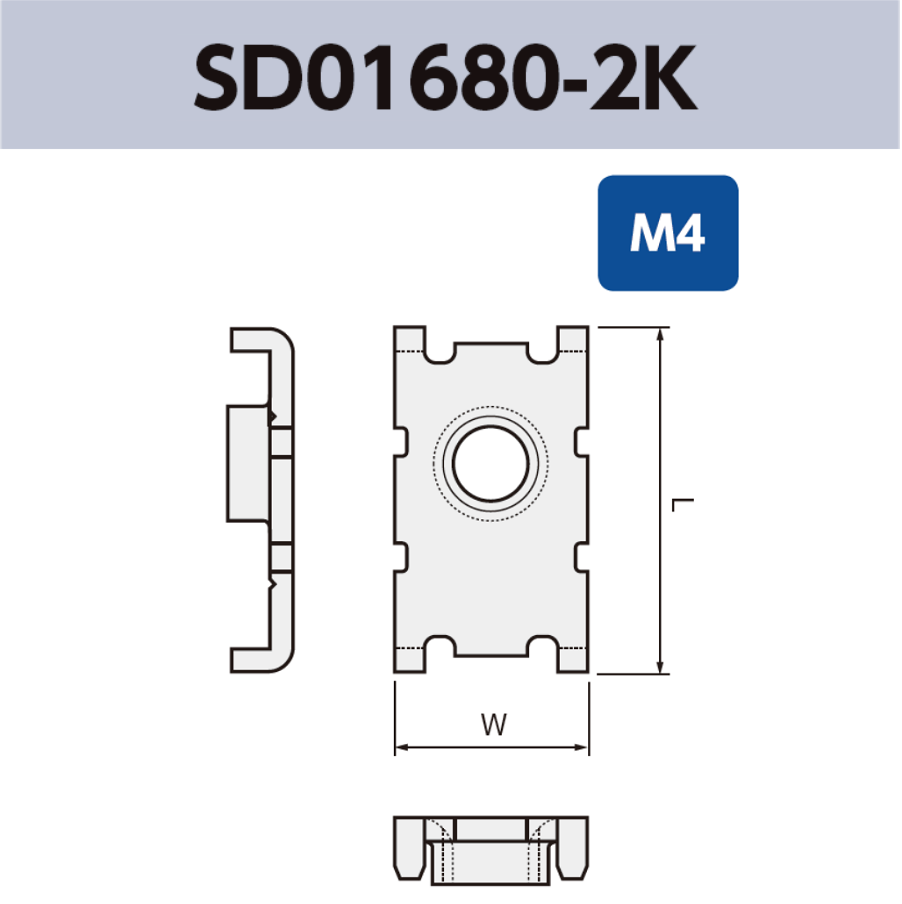 基板実装用 ネジ端子 SD01680-2K M4 RoHS対応品
