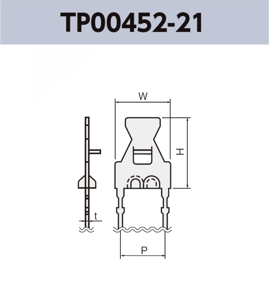 ワイヤー端子 TP00452-21 基板実装用 ラジアルリードテーピング RoHS指令対応品