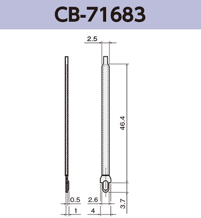 ワイヤーアクセサリー CB-71683 基板実装用 基板挿入タイプ RoHS指令対応品
