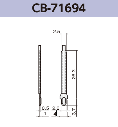 ワイヤーアクセサリー CB-71694 基板実装用 基板挿入タイプ RoHS指令対応品