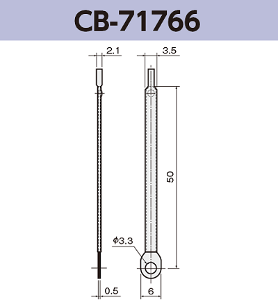 ワイヤーアクセサリー CB-71766 基板実装用 ネジ固定タイプ (M4) RoHS指令対応品