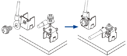 Radial lead taping Screw Terminalの使用例