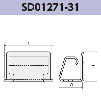 シールドクリップ SD01271-31 基板実装用 適合板厚0.8~1.0 mm SMT 表面実装 RoHS指令対応品
