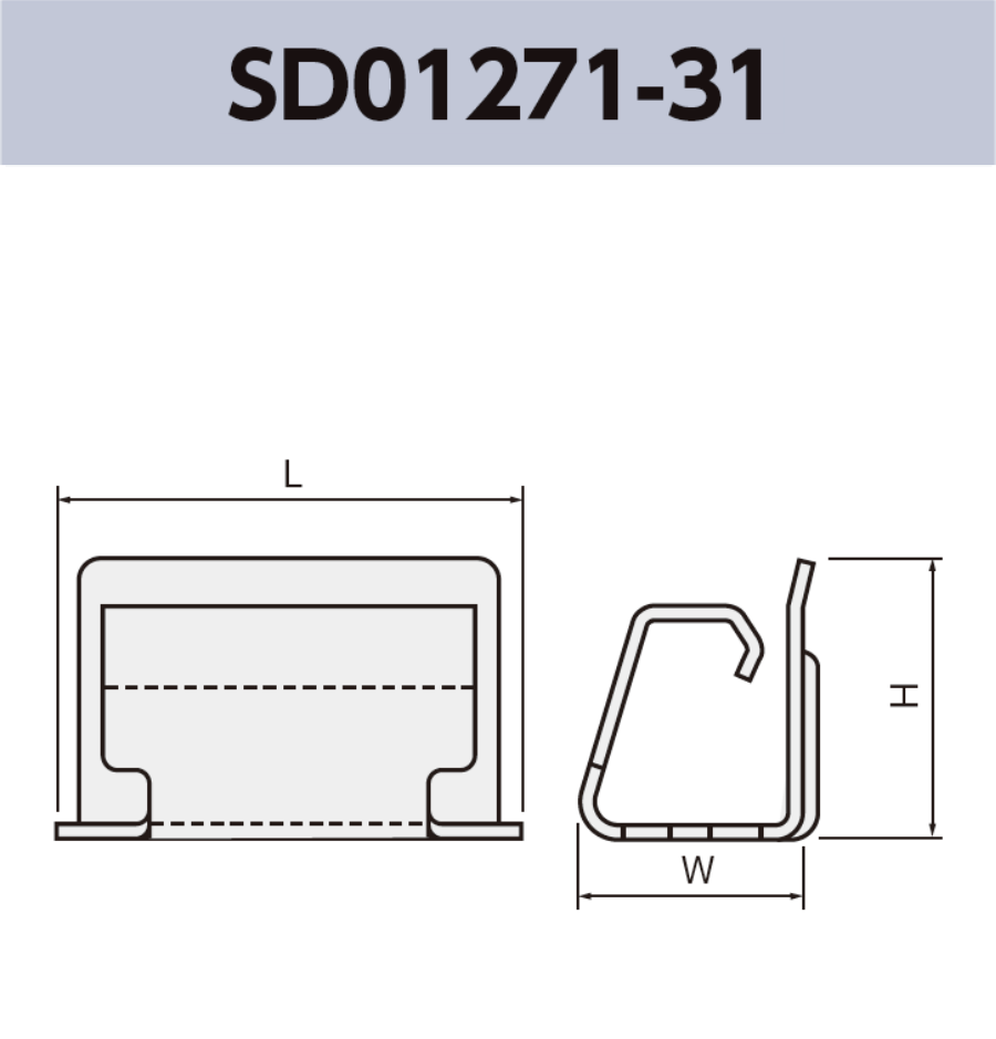 シールドクリップ SD01271-31 基板実装用 適合板厚0.8~1.0 mm SMT 表面実装 RoHS指令対応品