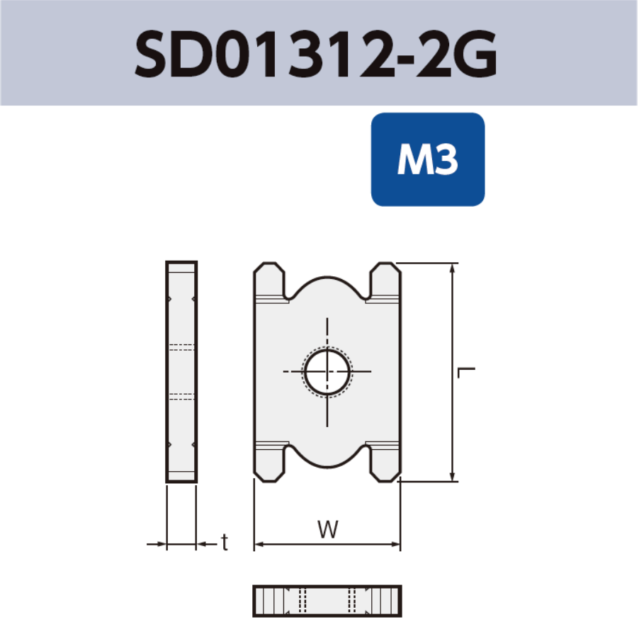 基板実装用 ネジ端子 SD01312-2G M3 RoHS対応品