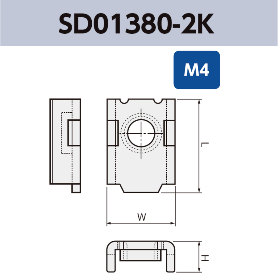 基板実装用 ネジ端子 SD01380-2K M4 RoHS対応品