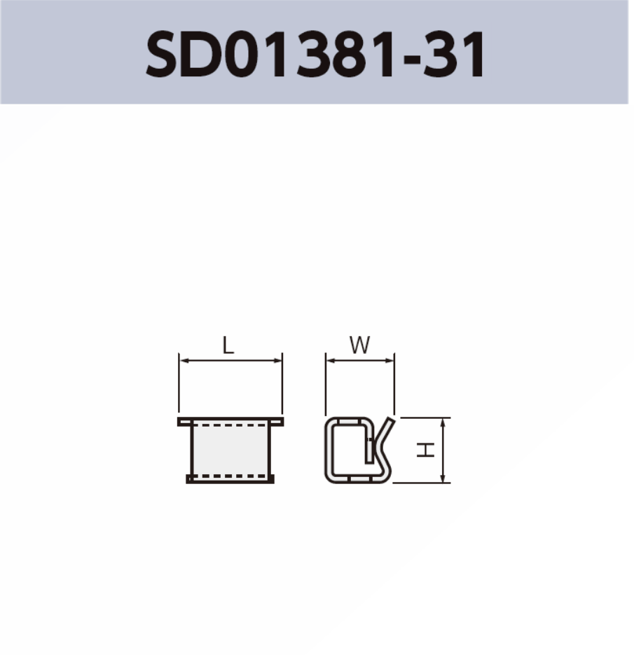 シールドクリップ SD01381-31 基板実装用 適合板厚 0.2 mm SMT 表面実装 RoHS指令対応品