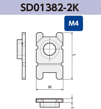 基板実装用 ネジ端子 SD01382-2K M4 RoHS対応品