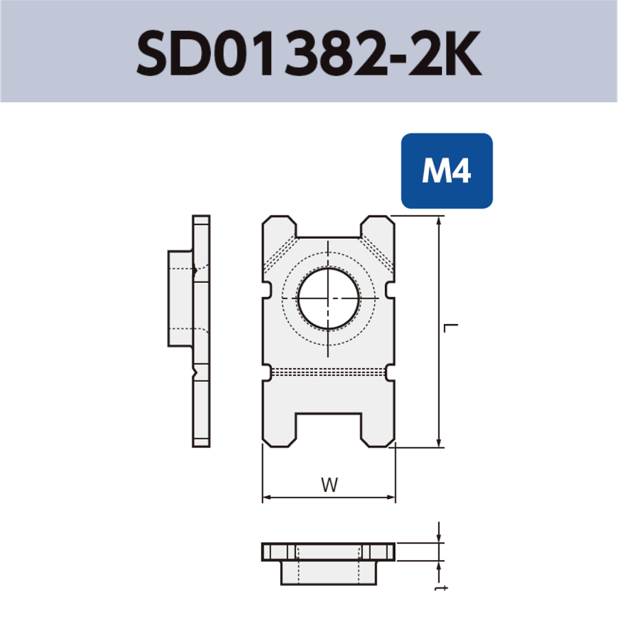 基板実装用 ネジ端子 SD01382-2K M4 RoHS対応品