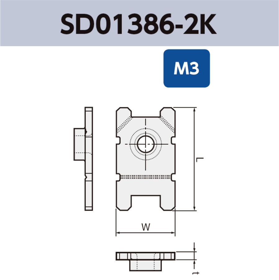 基板実装用 ネジ端子 SD01386-2K M3 RoHS対応品