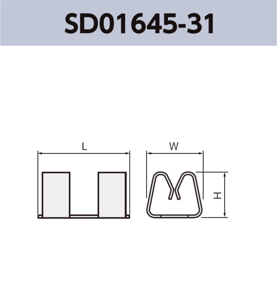 シールドクリップ SD01645-31 基板実装用 適合板厚0.3~0.5 mm SMT 表面実装 RoHS指令対応品