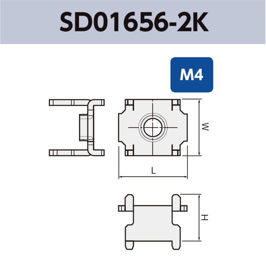 基板実装用 ネジ端子 SD01656-2K M4 RoHS対応品