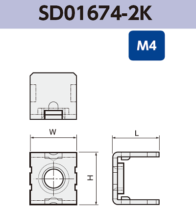 基板実装用 ネジ端子 SD01674-2K M4 RoHS対応品