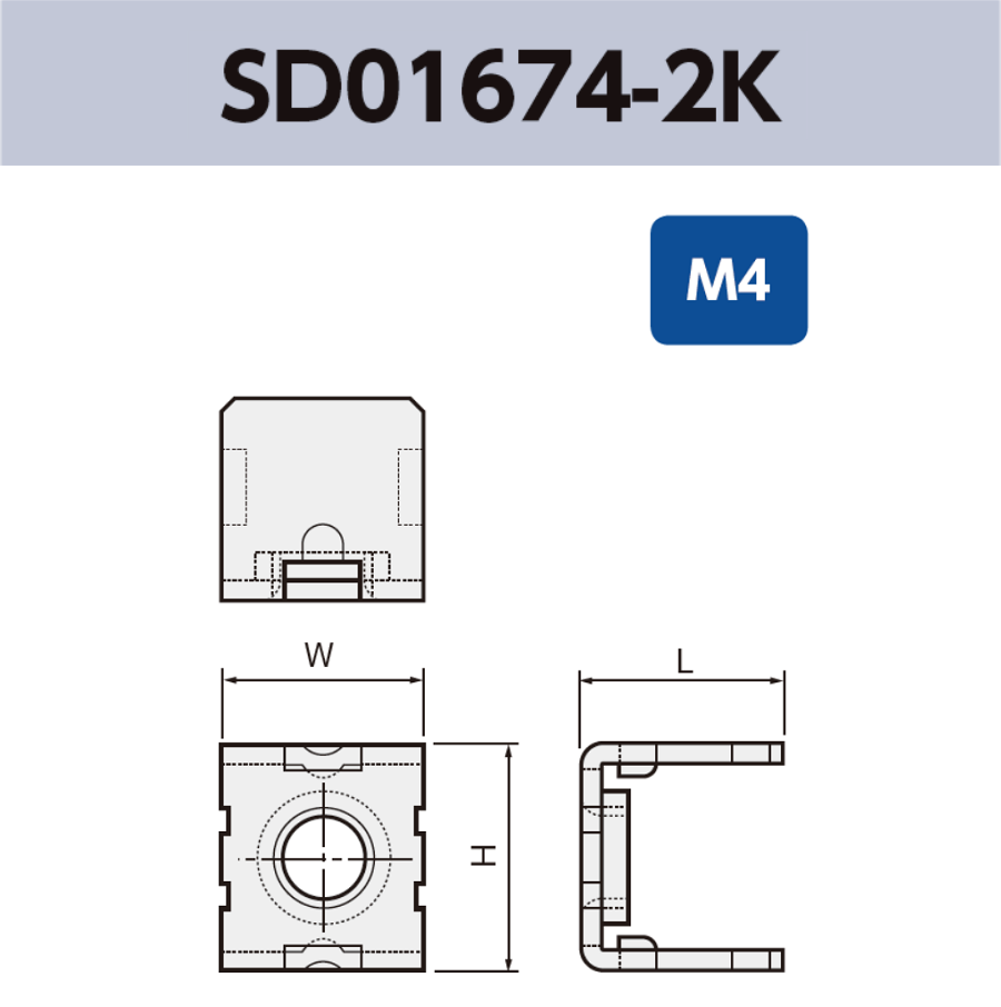 基板実装用 ネジ端子 SD01674-2K M4 RoHS対応品