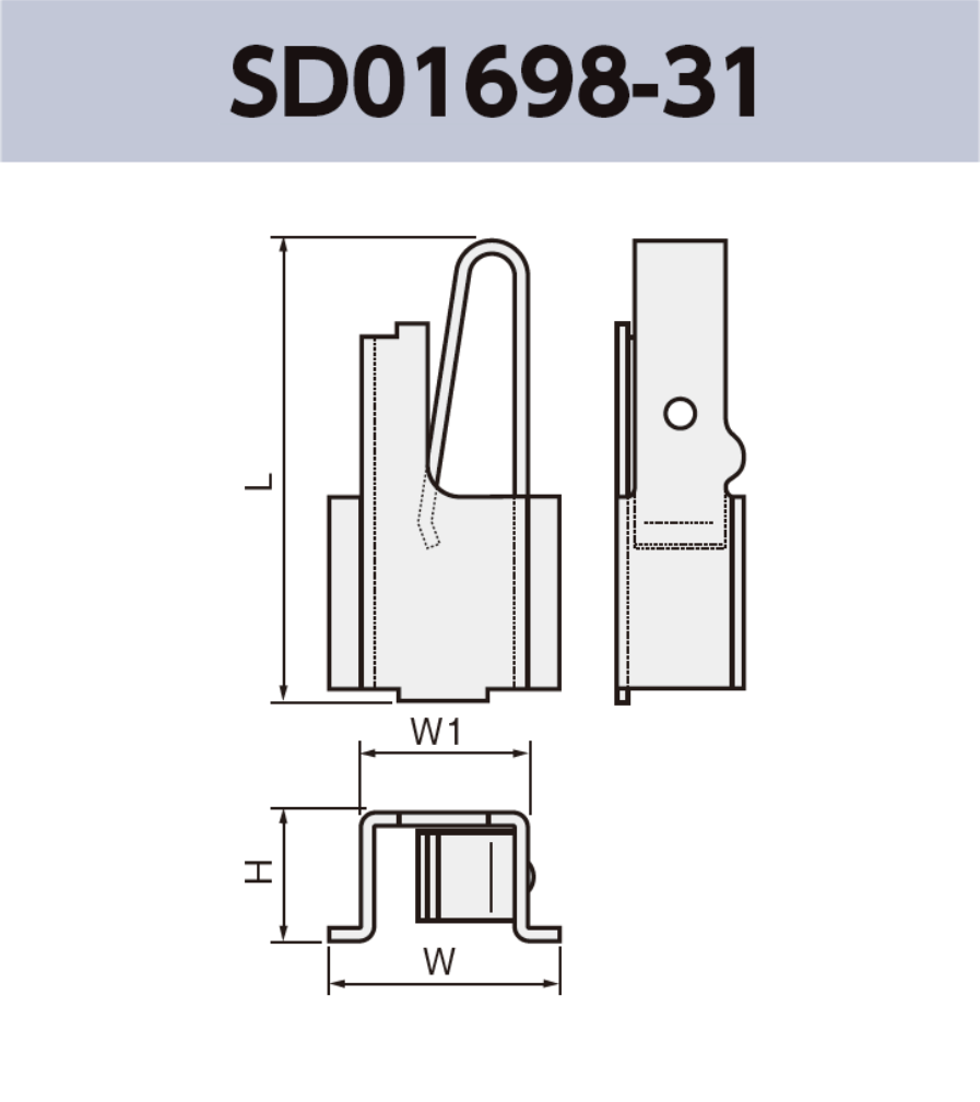 基板接続用端子 SD01698-31 基板実装用 SMT RoHS指令対応品