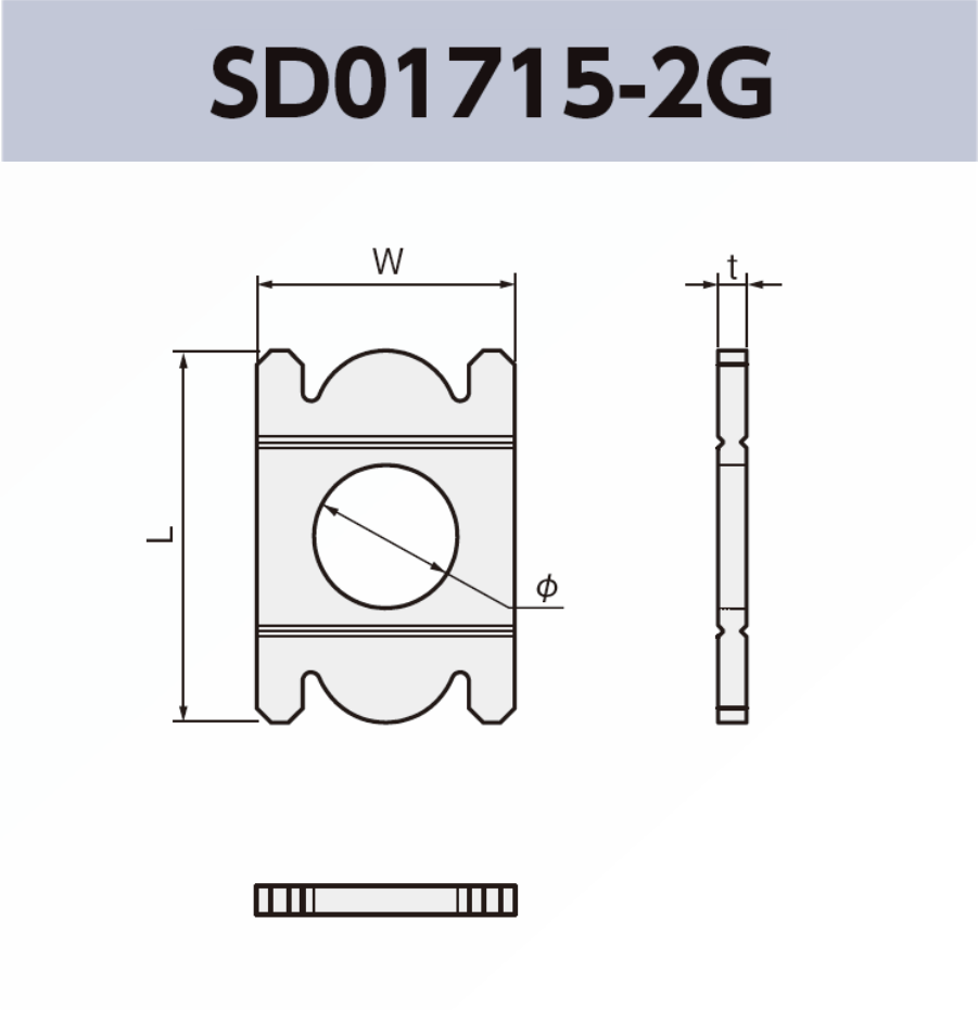 スペーサ SD01715-2G 基板実装用 SMT 表面実装 タップ無 RoHS指令対応品