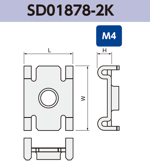 基板実装用 ネジ端子 SD01878-2K M4 RoHS対応品