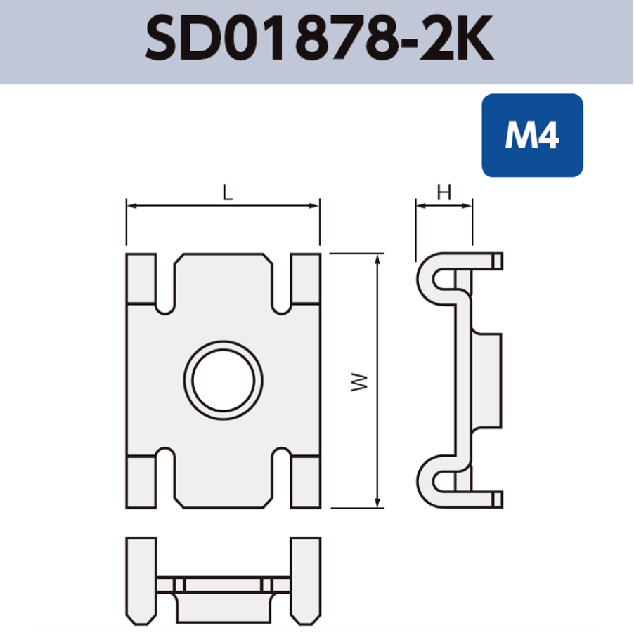 基板実装用 ネジ端子 SD01878-2K M4 RoHS対応品