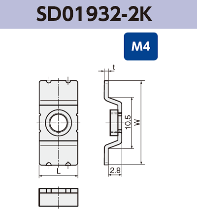 基板実装用 ネジ端子 SD01932-2K M4 RoHS対応品