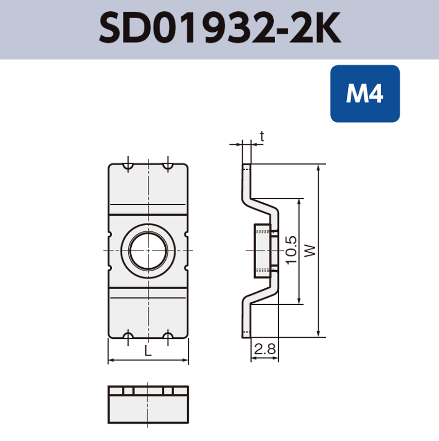 基板実装用 ネジ端子 SD01932-2K M4 RoHS対応品