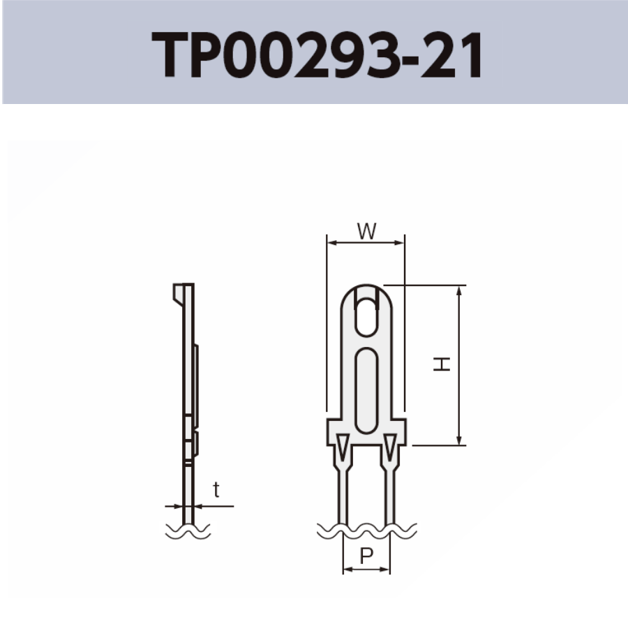 チェック端子 TP00293-21 基板実装用 ラジアルリードテーピング RoHS指令対応品