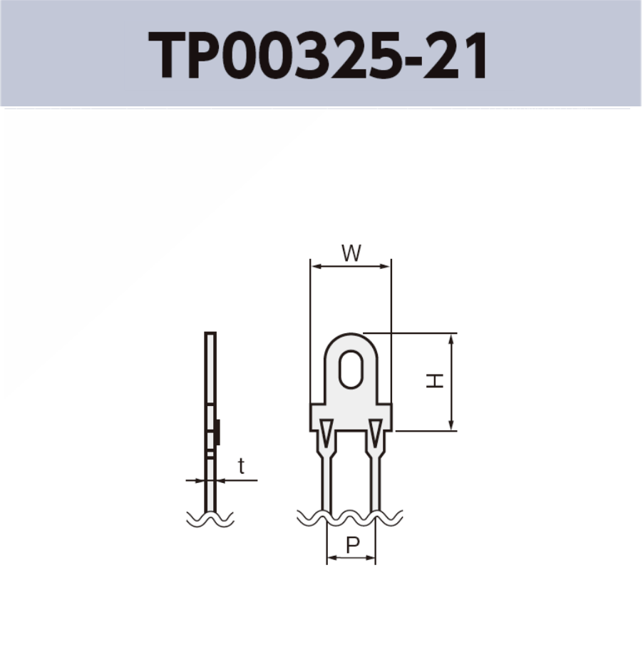 チェック端子 TP00325-21 基板実装用 ラジアルリードテーピング RoHS指令対応品