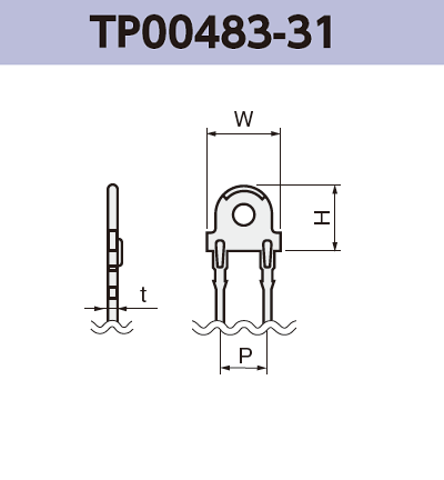チェック端子 TP00483-31 基板実装用 ラジアルリードテーピング RoHS指令対応品