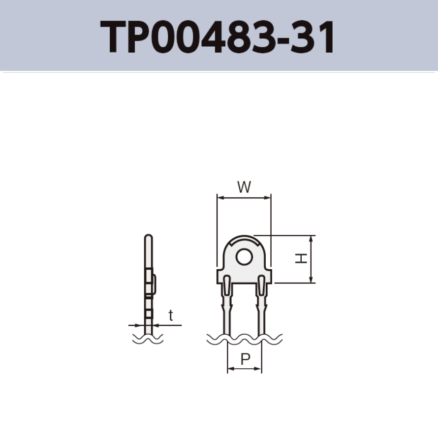 チェック端子 TP00483-31 基板実装用 ラジアルリードテーピング RoHS指令対応品