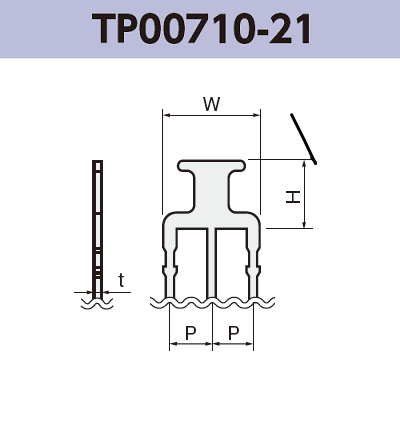 ワイヤー端子 TP00710-21 基板実装用 ラジアルリードテーピング RoHS指令対応品