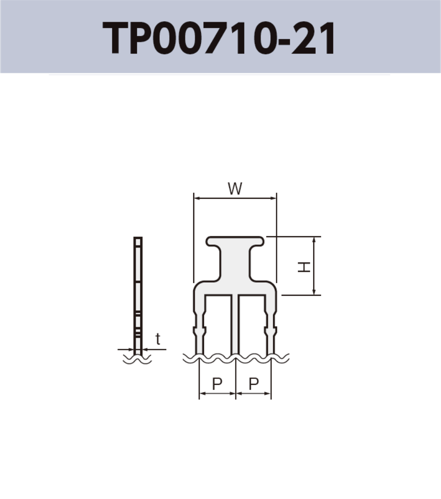 ワイヤー端子 TP00710-21 基板実装用 ラジアルリードテーピング RoHS指令対応品